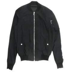 美品 Rick Owens リックオウエンス 17SS ボンバー MA-1 フライト ジャケット ブルゾン ジップアップ サイズ48 黒 ブラック メンズ 古着 中古 USEDのサムネイル