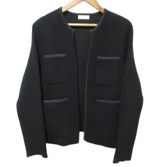 美品 Ballsey ボールジー トゥモローランド ウール ニット ノーカラージャケット カーディガン サイズS ブラック レディース 古着 中古 USEDのサムネイル