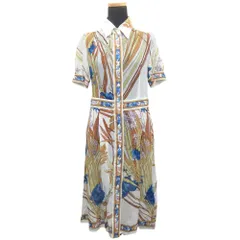 良品 DOUBLE STANDARD CLOTHING ダブルスタンダードクロージング シアー シャツ ワンピース ドレス 半袖 ボタニカル柄 F マルチ レディース 古着 中古 USEDのサムネイル