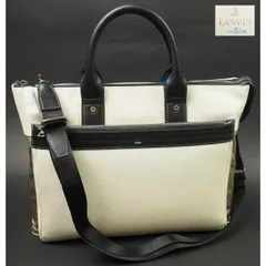 新品定価4.2万円 LANVIN en Bleu ランバン オン ブルー バッグ/ビジネストート 白 511501のサムネイル
