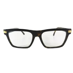 美品 VERSACE ヴェルサーチ メデューサ ロゴ サングラス べっ甲柄 スクエア アイウェア メガネ ブラウン ゴールド レディース 古着 中古 USEDのサムネイル