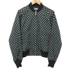 美品 BLACK COMME des GARCONS ブラックコムデギャルソン AD2014 ドットプリント ブルゾン ジャケット 1O-J025 XS ブラック レディース 古着 中古 USEDのサムネイル