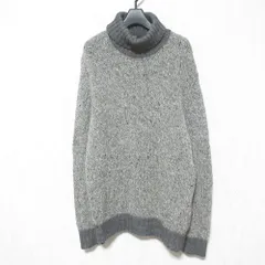 美品 D&G ディーアンドジー ドルチェ&ガッバーナ アルパカウール タートルネック ローゲージニットセーター サイズ34/48 グレー メンズ 古着 中古 USEDのサムネイル