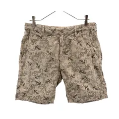 Johnbull ジョンブル 日本製 総柄 ショートパンツ M ブラウン系 メンズ 古着のサムネイル