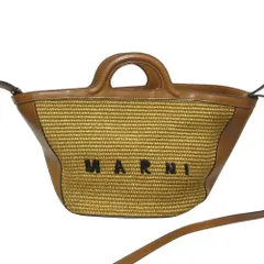 美品 MARNI マルニ トロピカリア レザーコンビ 2WAY ショルダーバッグ ハンドバッグ BMMP0068Q0 ブラウン レディース 古着 中古 USEDのサムネイル