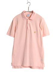 【お得なクーポン配布中!】 ブルックスブラザーズ 鹿の子 半袖 ポロシャツ メンズ S ワンポイント ロゴ SLIM FIT コットン カットソー トップス シンプル 無地 ピンク