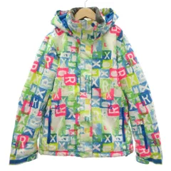 ロキシー ROXY スノーウエア スキー スノーボード 中綿ジャケット パーカー 12 ジップアップ 総柄 ロゴ マルチカラー /KB ■ECG007のサムネイル