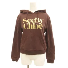 シーバイクロエ SEE BY CHLOE スウェットパーカー トレーナー ロゴプリント M 茶 ブラウン /JS ■ECF007のサムネイル