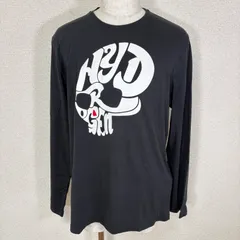 HYDROGEN ハイドロゲン 長袖Tシャツ ロンT スカル ロゴ イタリア製 L ブラックのサムネイル