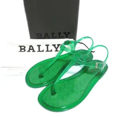 未使用 BALLY バリー JELLY SANDALS ラバー フラット トングサンダル サイズ37 24cm相当 グリーン レディース 古着 中古 USEDのサムネイル