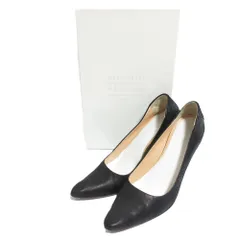 美品 Maison Martin Margiela メゾンマルタンマルジェラ 22 ヌバックレザー パンプス 38WL062 38 24cm相当 ブラック レディース 古着 中古 USEDのサムネイル