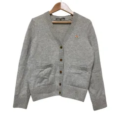 良品 24AW Maison Kitsune メゾンキツネ ベイビー フォックス パッチ ボクシー カーディガン LW00507KT1006 サイズXS グレー レディース 古着 中古 USEDのサムネイル