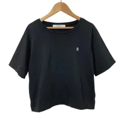 良品 Her lip to ハーリップトゥ Trois Silky Cotton Tee トロワロゴ カットソー Tシャツ 1251102118 サイズF ブラック レディース 古着 中古 USEDのサムネイル