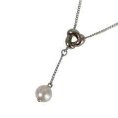 美品 TASAKI タサキ 田崎真珠 NOEVIRコラボ 925SV パール チェーンネックレス ペンダント アクセサリー シルバー レディース 古着 中古 USED