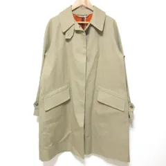 新品同様 23SS TORY BURCH トリーバーチ コットン オーバーサイズ 比翼ボタン センターベント ステンカラーコート サイズML ベージュ レディース 古着 中古 USEDのサムネイル
