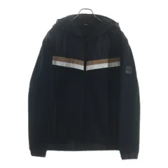 HUGO BOSS (ヒューゴボス) Hooded Strip Jacket フーデッド ストライプ切り替え ジップアップジャケット ブラックのサムネイル