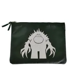 美品 COMME de GARCONS コムデギャルソン ディズニー アナと雪の女王 マシュマロウ ダブルジップ ポーチ ブラック レディース 古着 中古 USEDのサムネイル