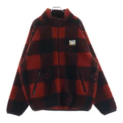 HUMAN MADE (ヒューマンメイド) CHECK BOA FLEECE JACKET チェックボア フリースジャケット レッドのサムネイル
