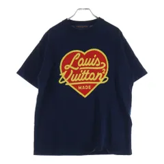 LOUIS VUITTON (ルイヴィトン) 22SS ×NIGO ニゴー インターシャハートロゴ クルーネック プルオーバー 半袖ニット セーター ネイビー RM221M JN5 HMN01Wのサムネイル