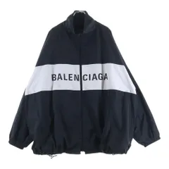 BALENCIAGA (バレンシアガ) UNISEX BLOUSON JACKET フロントロゴ ジップアップ ブルゾンジャケット ブラック/ホワイト 725302 TP006のサムネイル