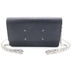 Maison Martin Margiela (メゾンマルタンマルジェラ) Maison Margiela チェーンウォレット ショルダーバッグ 4ステッチ レザー ブラック SA3UI0008のサムネイル