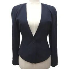 フォクシー FOXEY BOUTIQUE テーラードジャケット ブレザー 1B ウール 38 紺  ネイビー ■IBO91のサムネイル