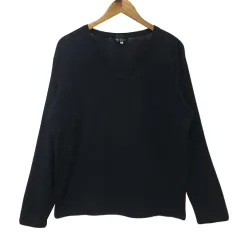 ティーケーミクスパイス タケオキクチ THE SHOP TK MIXPICE セーター ニット Vネック プルオーバー アーガイル 長袖 XL 黒 ブラックのサムネイル