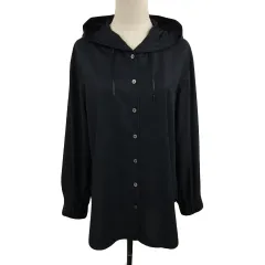 ギャバジンケーティー Gabardine K.T シャツ ブラウス フード 無地 タック 長袖 9 黒 ブラックのサムネイル