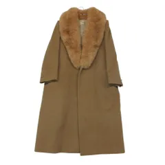 NINA RICCI ニナリッチ コート ファー付きロング アウター ウール レーヨン ウエストベルト ベージュ ｌｌ【XL】 レディース 【中古】のサムネイル