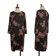 ヴィヴィアンタムVIVIENNETAM ポリフラワーまだらプリントチュニック 黒赤他1のサムネイル