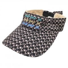 [Excellent Condition] and per se Sun Visor, Navy x Pink, Pelican Pattern, Logo Embroidery, Back Ribbon, Women's Golf Wear