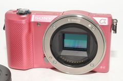 260669 거의 신품 SONY 미러리스 일안 α5000 파워 줌 렌즈 킷 핑크 ILCE-5000L-P