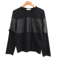 コムデギャルソン COMME des GARCONS AD2010 フェイクレザー切替 Tシャツ カットソー 長袖 GG-T011 XS 黒 ブラック IBO100のサムネイル