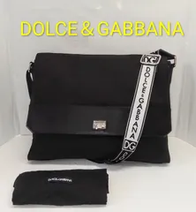 AVN14 ドルチェ＆ガッバーナ 未使用美品 メッセンジャーバッグ メンズ ショルダーバッグ クロスボディ シルバー金具 保存袋付きのサムネイル