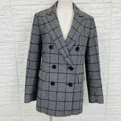 Audrey and John Wad チェックダブルジャケット S 日本製のサムネイル