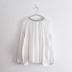 クリンクルクリンクルクリンクル インド綿 刺繍 ブラウス 白 F 美品 