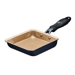 エバークック 卵焼き 13x18cm ガス火専用 軽量 【500日保証】 こげつきにくいフライパン PFOA PFOS フリー ネイビー ドウシシャのサムネイル