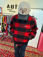 HUMAN MADE ヒューマンメイド ジップアップ ランバージャケット レッド XLのサムネイル