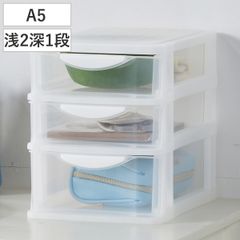 小物収納ケース フロンテミニ A5 浅2段 深1段 ( 収納 収納ケース 収納ボックス 引出し 小物収納 プラスチック A5サイズ クリアファイル ファイル収納 書類収納 書類ケース ファイルケース 小物入れ )のサムネイル