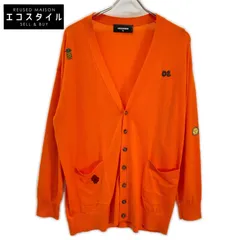 DSQUARED2　ディースクエアード　S75HA1148 オレンジ ワッペン オーバーサイズ ロングスリーブ カーディガン　XSのサムネイル