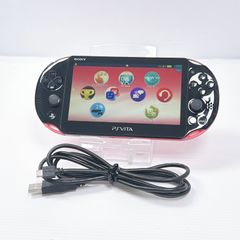 PS Vita PCH 2000 Pink Black, Good Condition, PlayStation Vita FW3.73, Playable Set, Tested and Working, Sony PlayStation, PS Vita, Management Number M2109