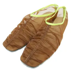 TODAYFUL サイズ:38(24.0cm) | 25春夏 シアー ギャザー フラット シューズ | Sheer Gather Flatshoes | 靴 パンプス スクエアトゥ チュール | ブラウン イエロー | ブランド【レディース】【中古】のサムネイル