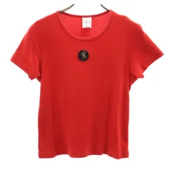 CK CALVIN KLEIN シーケーカルバンクライン 90s USA製 オールド フレンチスリーブ Tシャツ M レッド レディース 古着のサムネイル