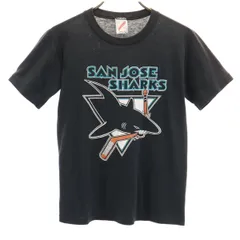 JERZEES ジャージーズ 90s USA製 オールド 半袖 Tシャツ L14-16 黒 キッズ 古着のサムネイル