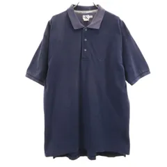 CK CALVIN KLEIN シーケーカルバンクライン 90s オールド 5分袖 ポロシャツ L ネイビー メンズ 古着のサムネイル