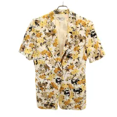 Valentino Garavani ヴァレンティノガラヴァーニ イタリア製 花柄 半袖 テーラードジャケット 42/8 白系 レディース 古着のサムネイル