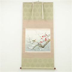 掛軸 『柿』辻青花作 果物と鳥の絵 大型 - メルカリ