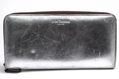 J＆Mデヴィッドソン／J＆M DAVIDSON 長財布 財布 ウォレット レディース 女性 女性用 レザー 革 本革 シルバー 銀  10069N-7300 ELONGATED ZIP WALLET メタリックカラー 小銭入れあり ラウンドジップ ラウンドファのサムネイル