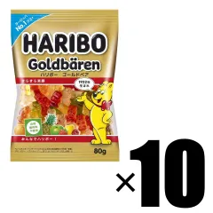 10個 Haribo ハリボー ゴールドベア グミ 80g×10のサムネイル