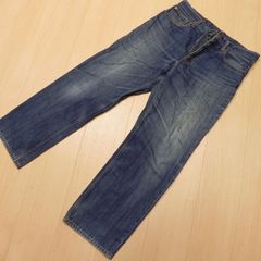 濃紺美品ジャパンブルージーンズw32革パッチジッパーフライチェーン 